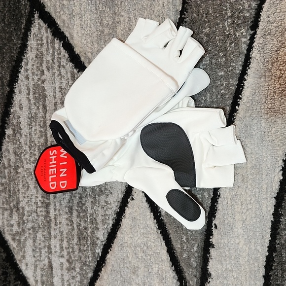WINDSHIELD PERFORMANCE FLEECE FINGERLESS CONVERTIBLE GLOVES LARGE - Picture 9 of 11